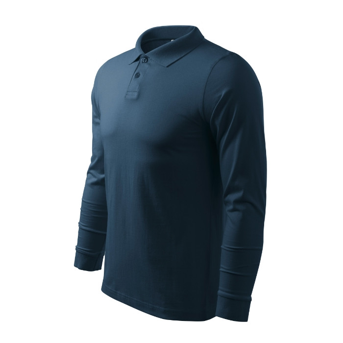 Polo homme Single J. LS 211 - bleu marine