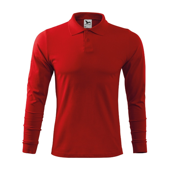 Polo homme Single J. LS 211 - rouge