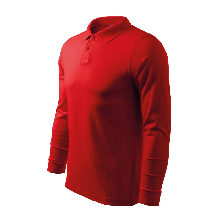 Polo homme Single J. LS 211 - rouge