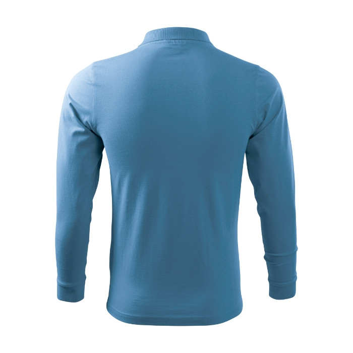 Polo homme Single J. LS 211 - bleu azur