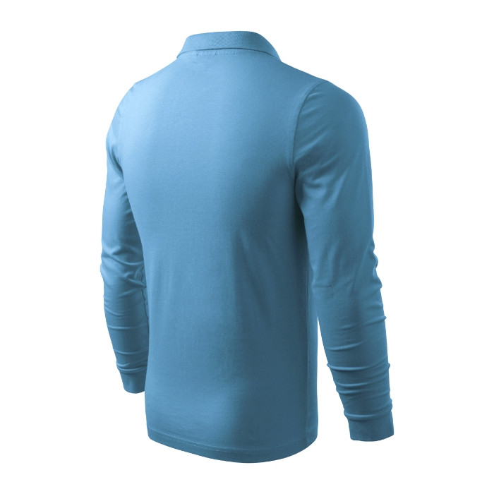 Polo homme Single J. LS 211 - bleu azur