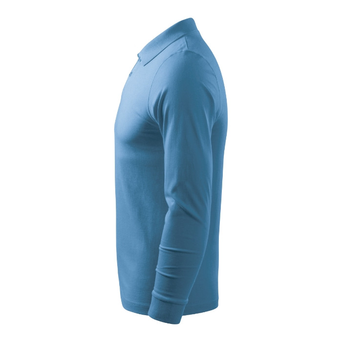 Polo homme Single J. LS 211 - bleu azur