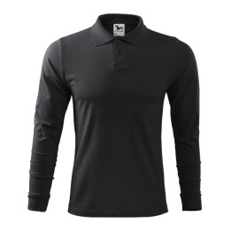 Polo homme Single J. LS 211 - ebony gray