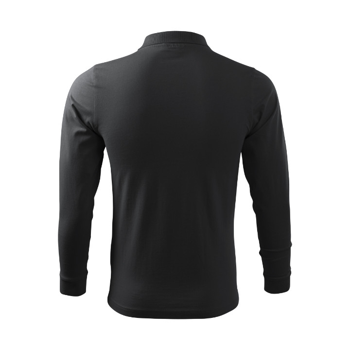 Polo homme Single J. LS 211 - ebony gray