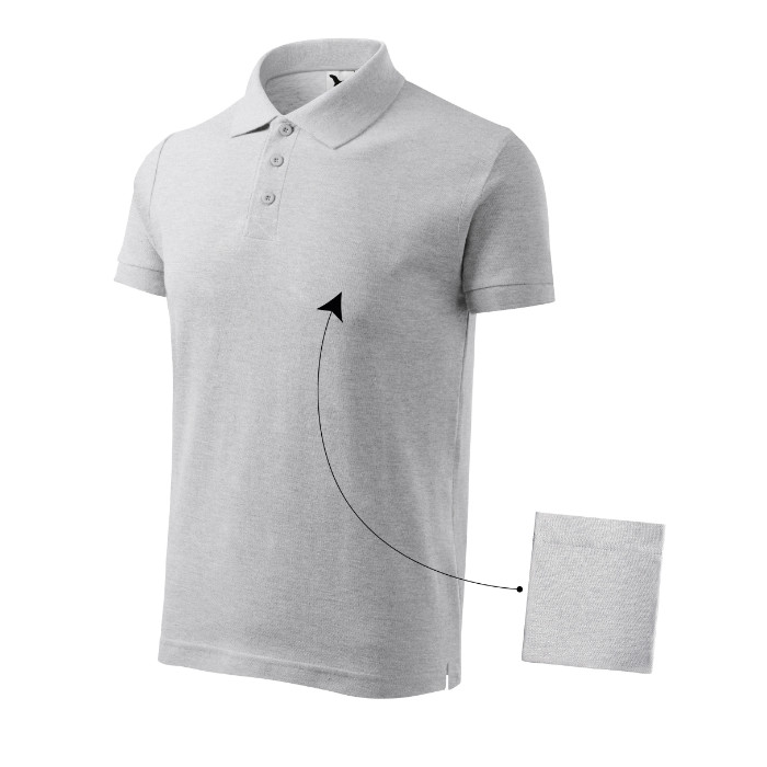 Polo homme Cotton 212 - gris chiné clair