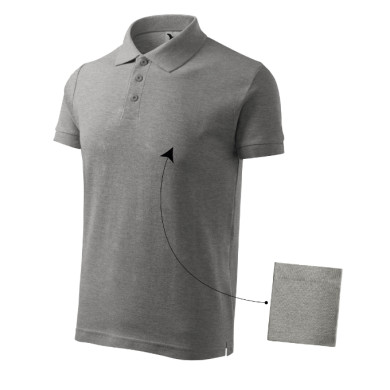 Polo homme Cotton 212 - gris chiné foncé