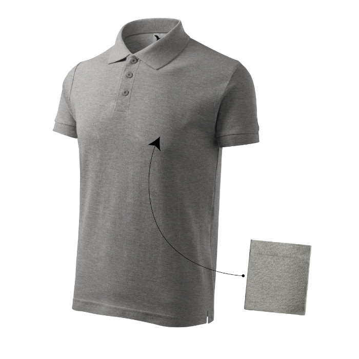 Polo homme Cotton 212 - gris chiné foncé