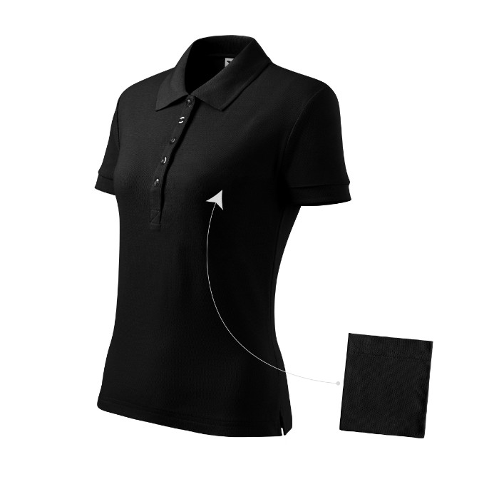 Polo femme Cotton 213 - noir