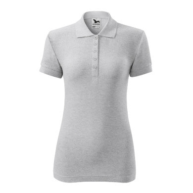 Polo femme Cotton 213 - gris chiné clair