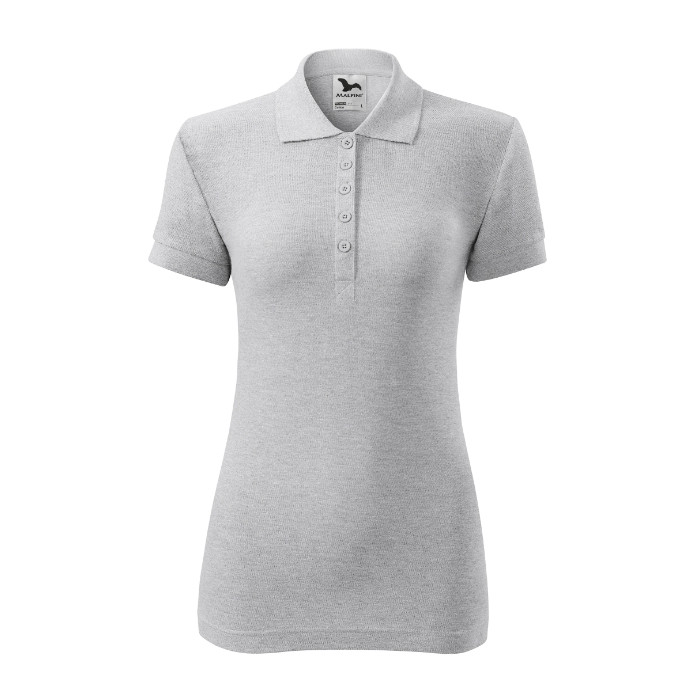 Polo femme Cotton 213 - gris chiné clair