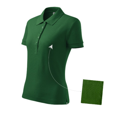 Polo femme Cotton 213 - vert bouteille