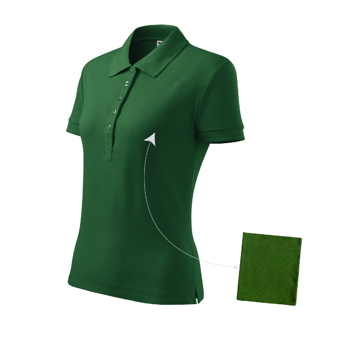 Polo femme Cotton 213 - vert bouteille