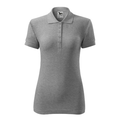 Polo femme Cotton 213 - gris chiné foncé