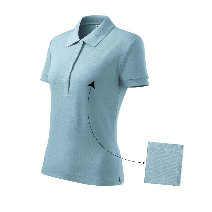 Polo femme Cotton 213 - bleu ciel