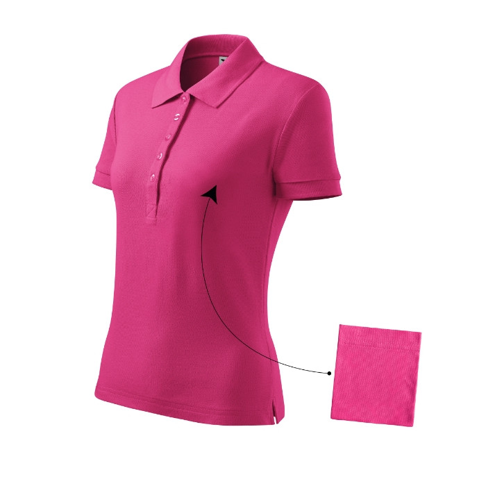 Polo femme Cotton 213 - magenta