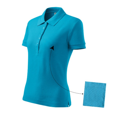 Polo femme Cotton 213 - turquoise