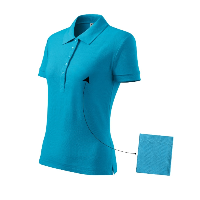 Polo femme Cotton 213 - turquoise