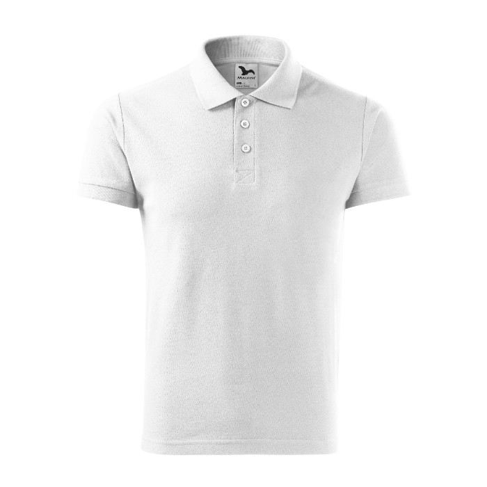 Polo homme Cotton Heavy 215 - blanc