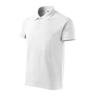 Polo homme Cotton Heavy 215 - blanc