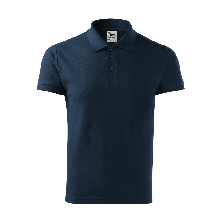 Polo homme Cotton Heavy 215 - bleu marine