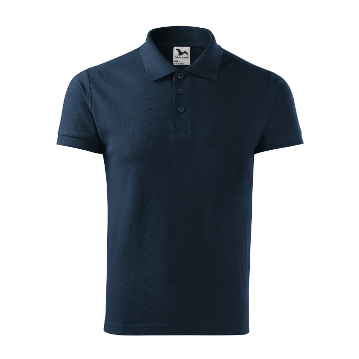 Polo homme Cotton Heavy 215 - bleu marine