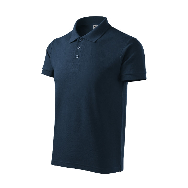 Polo homme Cotton Heavy 215 - bleu marine