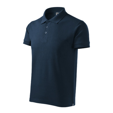 Polo homme Cotton Heavy 215 - bleu marine