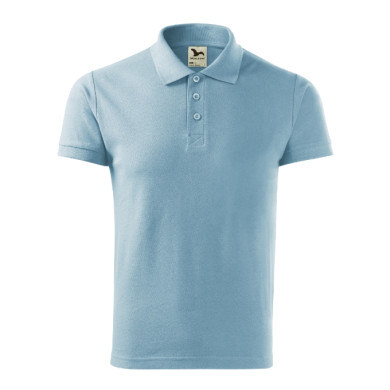 Polo homme Cotton Heavy 215 - bleu ciel