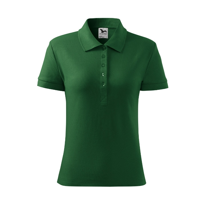 Polo femme Cotton Heavy 216 - vert bouteille