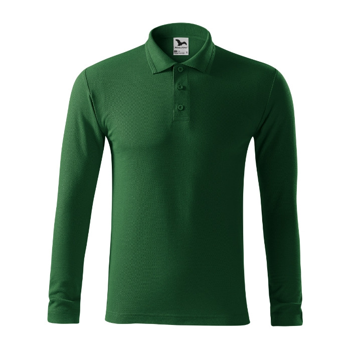 Polo homme Pique Polo LS 221 - vert bouteille