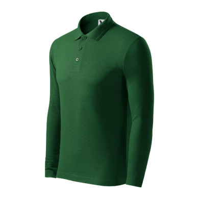 Polo homme Pique Polo LS 221 - vert bouteille