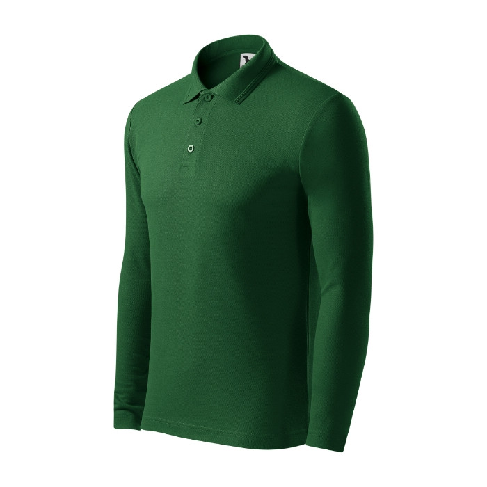 Polo homme Pique Polo LS 221 - vert bouteille