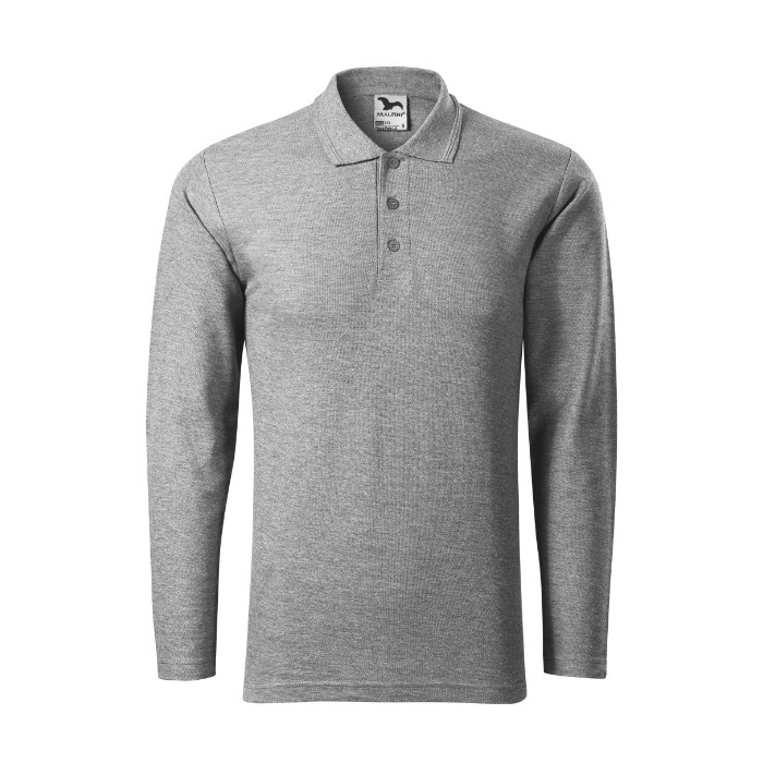 Polo homme Pique Polo LS 221 - gris chiné foncé
