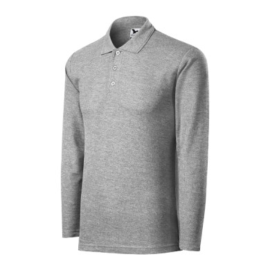 Polo homme Pique Polo LS 221 - gris chiné foncé