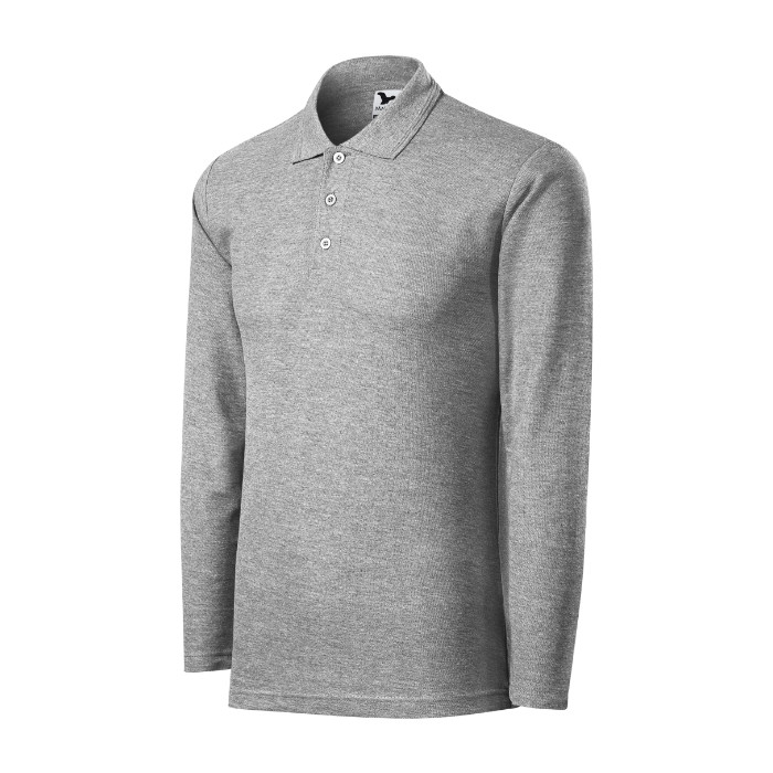 Polo homme Pique Polo LS 221 - gris chiné foncé