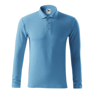 Polo homme Pique Polo LS 221 - bleu azur