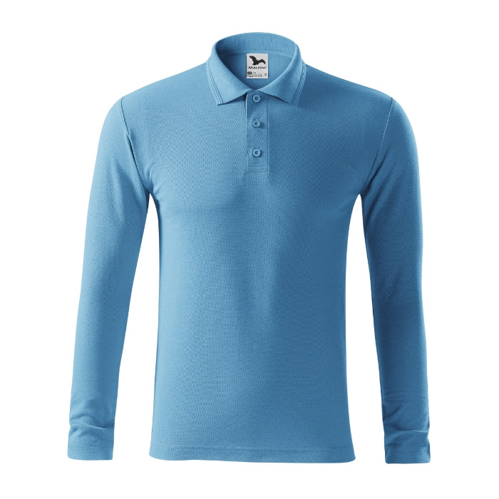 Polo homme Pique Polo LS 221 - bleu azur