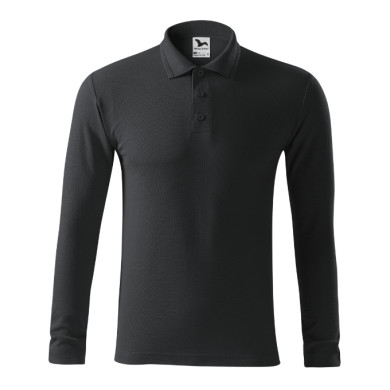 Polo homme Pique Polo LS 221 - ebony gray