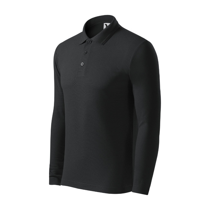 Polo homme Pique Polo LS 221 - ebony gray