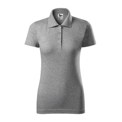 Polo femme Single J. 223 - gris chiné foncé