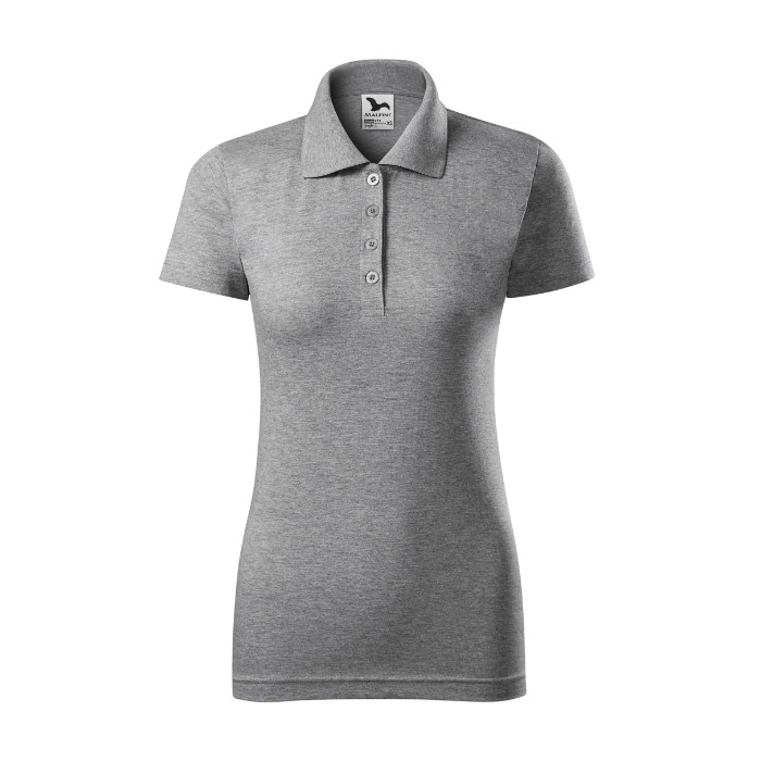 Polo femme Single J. 223 - gris chiné foncé