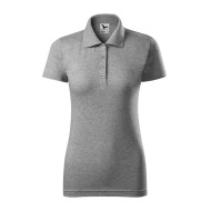 Polo femme Single J. 223 - gris chiné foncé