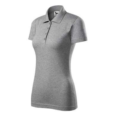Polo femme Single J. 223 - gris chiné foncé