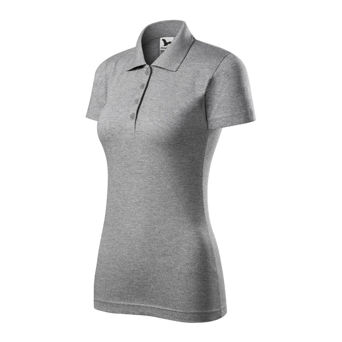 Polo femme Single J. 223 - gris chiné foncé