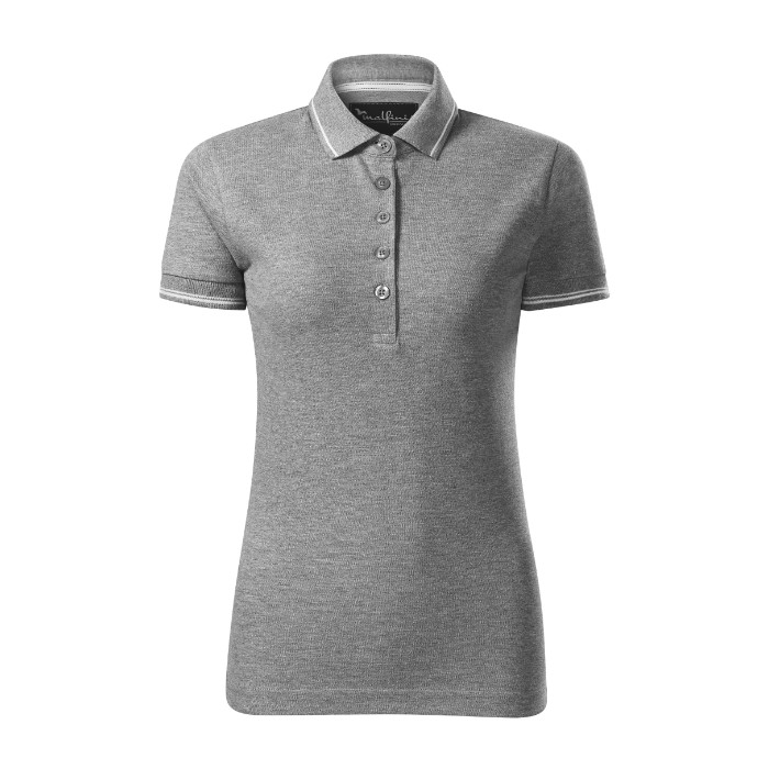 Polo femme Perfection plain 253 - gris chiné foncé