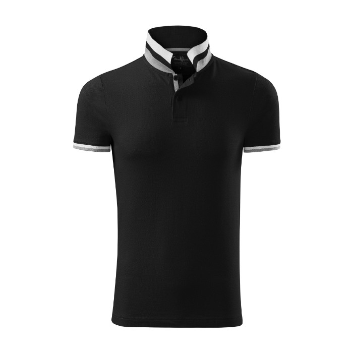 Polo homme Collar Up 256 - noir