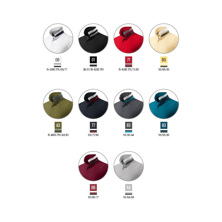 Polo homme Collar Up 256 - formula red