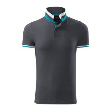 Polo homme Collar Up 256 - light anthracite