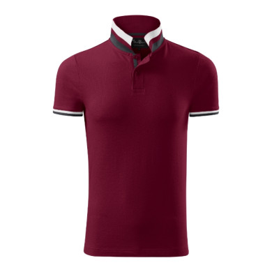Polo homme Collar Up 256 - garnet