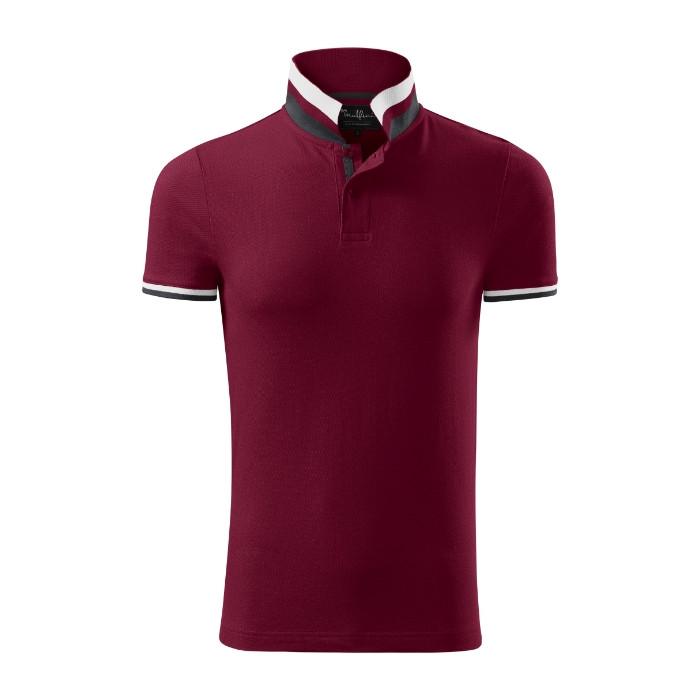 Polo homme Collar Up 256 - garnet